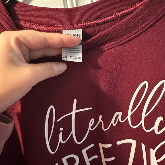 Literally Freezing Comfort Colors Sweatshirt - Picture 2 of 5